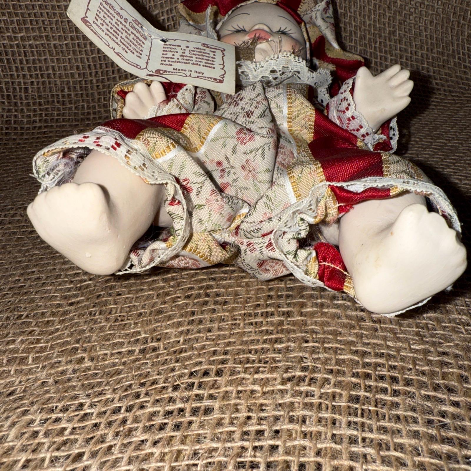 ヴィンテージ イタリア製 カポディモンテ ピエロ 陶器人形 タグ/COA