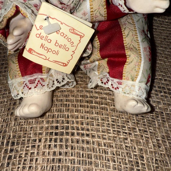 ヴィンテージ イタリア製 カポディモンテ ピエロ 陶器人形 タグ/COA