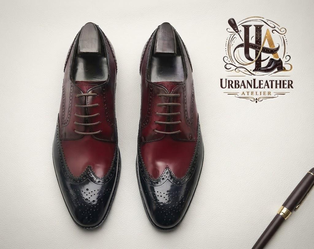 Burgundy and Black Mens Dress Shoes