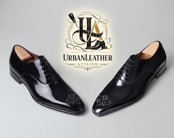 Handmade Mens Formal Shoes, Mens Fashion Black Dress Shoes, Mens Shoes