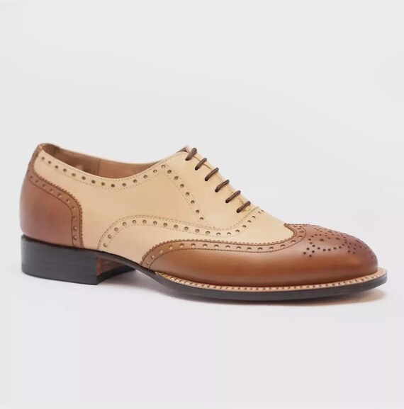 Classic Brown and Cream Men\'s Brogues New Men main image 2
