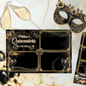 Black and Gold Masquera Photo Template