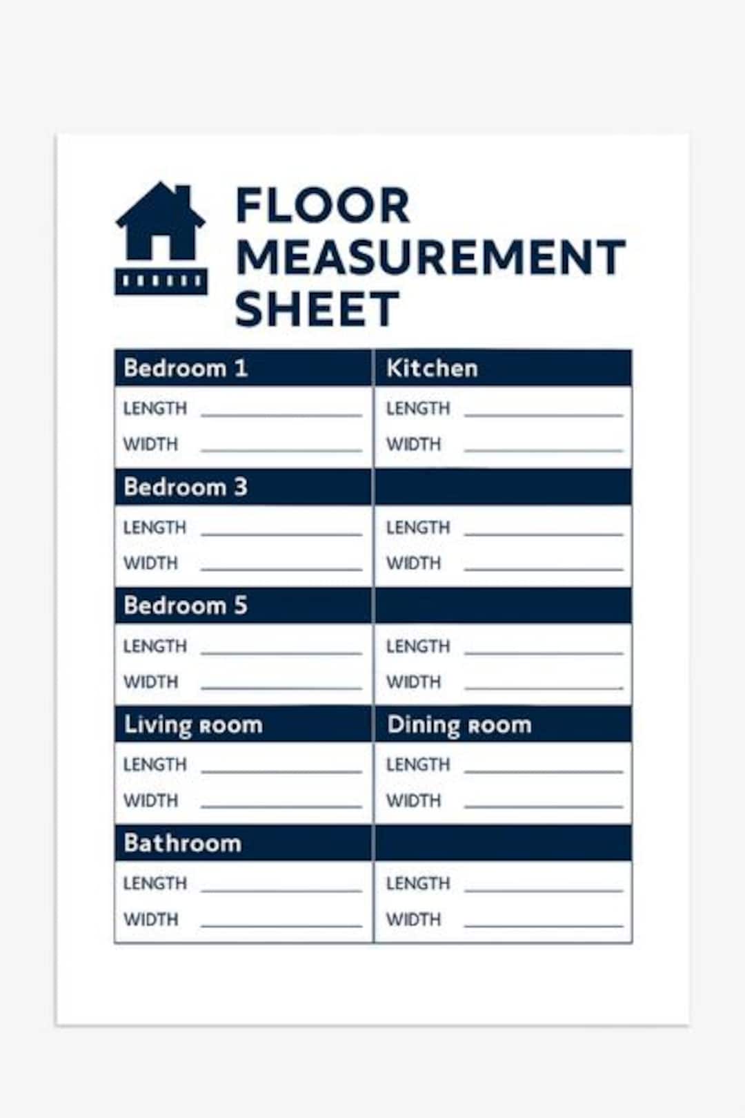 Window Measurement Format:pdf Floor & Window Measurement Sheets, Printable and Editable Home ...