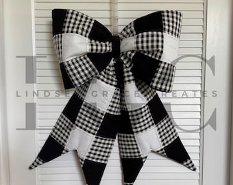 The Big Giant Reversible Quilted Bow | Beginner Friendly PDF Sewing Pattern Instructions and Video Tutorial for Oversized Quilted Fabric Bow