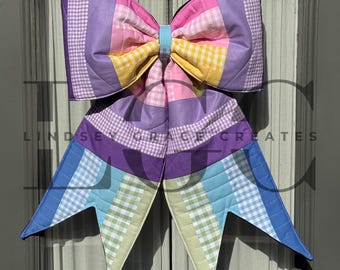 The Big Giant Quilted Jelly Roll Bow | PDF Sewing Pattern and Video Tutorial | Reversible Design