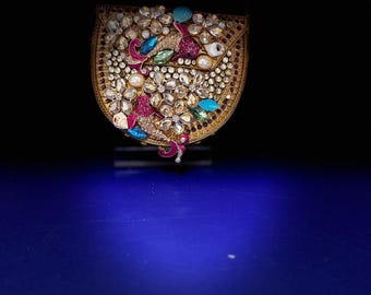 Mini Sea Fish Clutch, Handmade Beaded Bridal Purse, Ocean Inspired Party Bag, Crystal Evening Handbag, Unique Women Gift