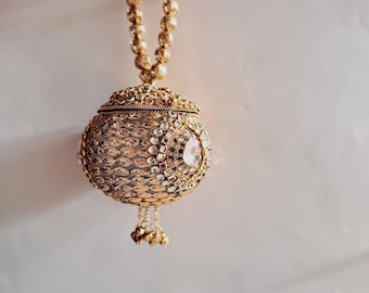 Mini Kundan Potli Bag, Indian Wedding Favor Bag, Bridal Potli Purse, Ethnic Clutch, Handmade Beaded Potli, Mehndi Gift Pouch