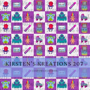 90s Seamless Pattern: throwback (PNG File)