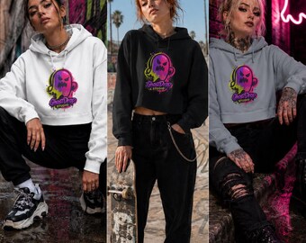 Black crop skater hoodie, Alt streetwear, Skater hoodie, Goth punk hoodie, Urban streetwear, Neon graphic crop hoodie, Goth crop hoodie