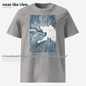 Maglietta da montagna in cotone biologico / Drago Grindelwald Svizzera - Originali / Scattata da Stu / Escursionismo nella natura