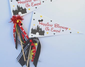 Banderín de bandera inspirado en Disney Mouse ensamblado