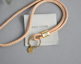 Cordón personalizado con nombre - Llavero grabado, regalo para la Primera Comunión, regalo de bautizo