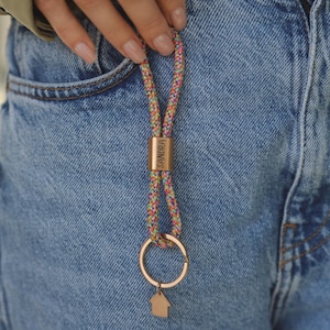 Personalisiertes Schlüsselanhänger aus Segeltau mit Gravur - Beste Mama, Freundin, Geschenk für die Mutter, Weihnachten Frau