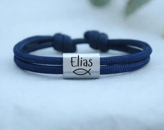 Kommunion Armband mit Namensgravur – personalisierte Armbänder, Taufarmband Geschenk, Kinderarmband zur Konfirmation, Schulanfang