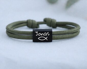 Pulsera de comunión con grabado de nombre – regalo personalizado con grabado, pulsera de bautizo con nombre, pulsera de confirmación con grabado
