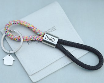 Llavero personalizado con grabado: regalo con nombre para novia o hermana, Día de la Madre, Navidad, regalo de inauguración de la casa.
