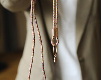 Cordón personalizado grabado hecho de cuerda náutica – llavero con nombre, regalo para mamá, regalo del Día de la Madre