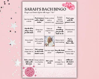 Bachelorette Bingo Game Template, Bachelorette Games, Bridal Party Bingo, Canva Template