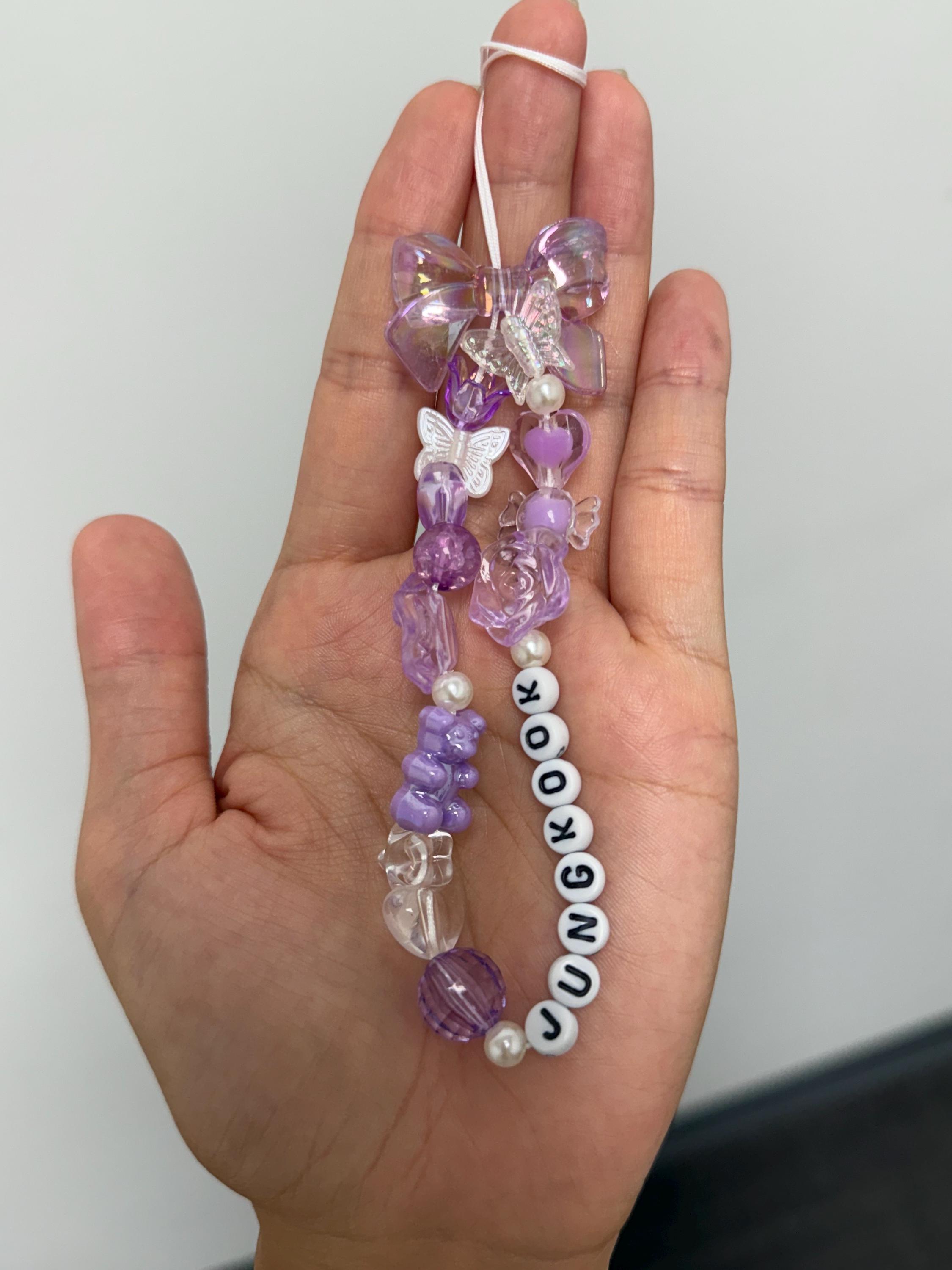 BTS Beaded Charm Phone Strap | KPOP ARMY BT21 Accessory - Etsy