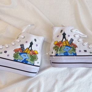Personalize Hand-Painted Mouse&#39;s Wedding Canvas Shoes Painted Cartoon Converse Chuck Taylor 1970s Painted Mouse Valentine Gifts For Her
