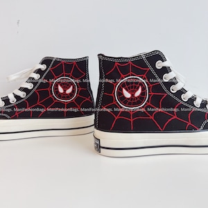 Gepersonaliseerde borduurwerk No Way Home Converse Chuck Taylor borduurwerk Spider zijden schoenen hoge tops gepersonaliseerde kerstcadeaus voor haar