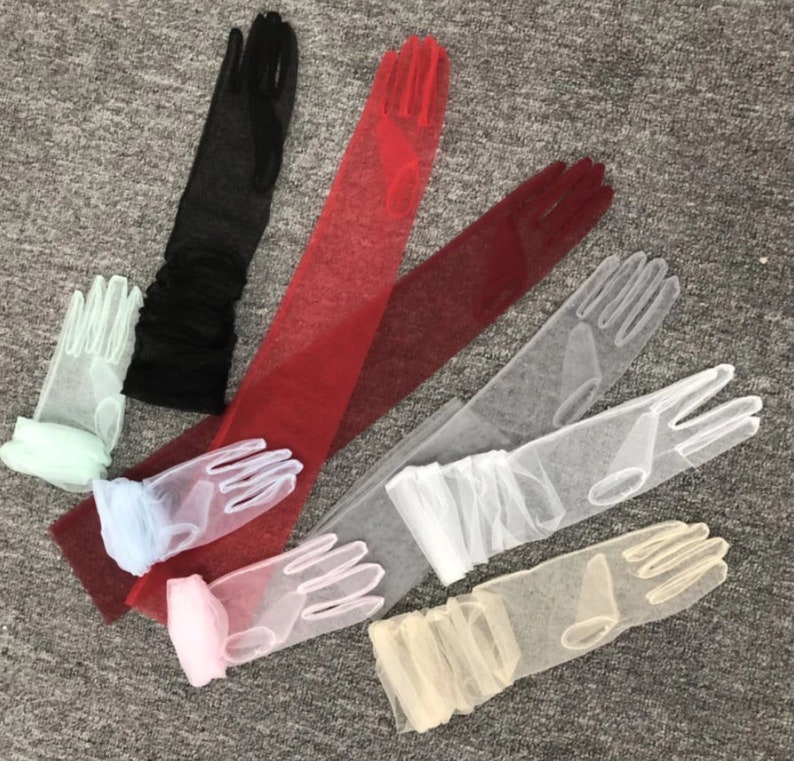 70cm Long Sheer Tulle Dress Gloves, Ultra Thin Gloves, Elbow Long Gloves, Elbow Long Gloves, Photo Shooting Accessories, Gift For Her, 