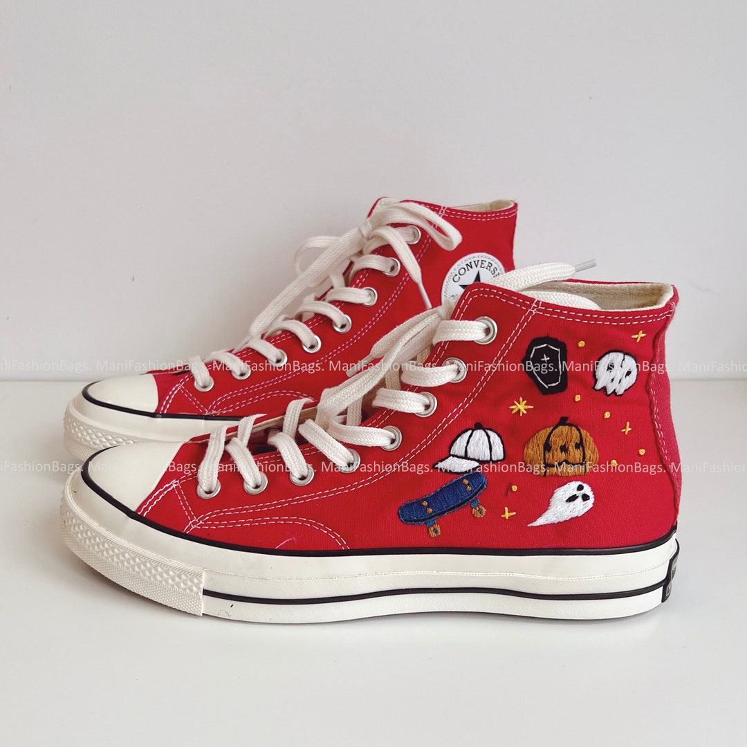 Halloween Embroidery Custom Converse Chuck Taylor Embroidered Shoes, Custom  Embroidery Halloween Personalized Gift for Her Converse