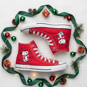 Santa Converse - Etsy