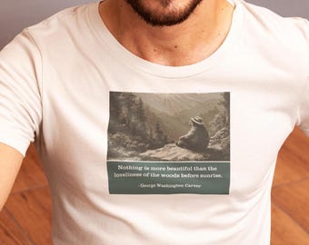 Carver Sunrise Bear Shirt - Loveliness of the Woods Before Sunrise - Nature Gift Tee