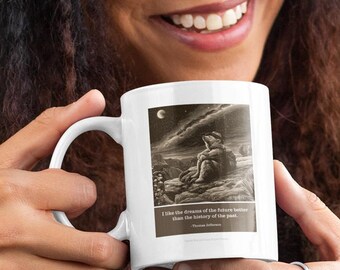 Jefferson Stargazing Bear Mug - Dreams of the Future - Philosophy Gift Night Sky Coffee Mug