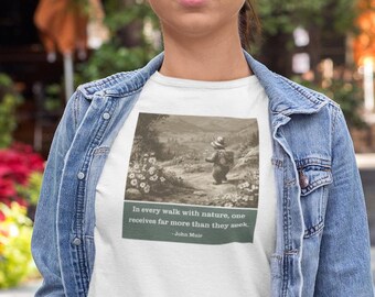 Muir Flower Bear Shirt – Nature Walk Quote Tee