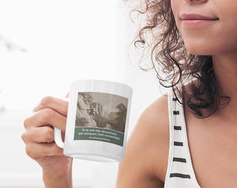 Hillary Climb Bear Mug - Not the Mountain We Conquer - Outdoor Adventure Gift Hiking Coffee Cup