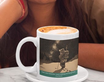Taza "Deja Huellas de Oso" - Cita del Jefe Seattle - Taza de Conservación de Ética Ambiental