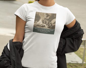 Yeats Fire Bear Shirt - Not Filling Pail Lighting Fire - Teacher Gift Education Inspiration Tee