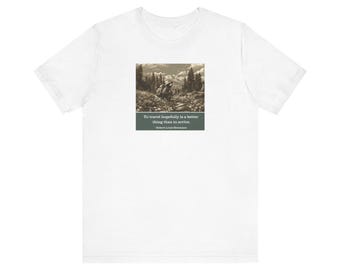 Stevenson Hope Bear Shirt - To Travel Hopefully Better Than to Arrive - Adventure Gift Tee