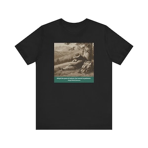 Camiseta Nature's Pace Bear - Cita de Emerson - Descanso, paciencia, vida lenta, camiseta anti-ajetreo imagen 4
