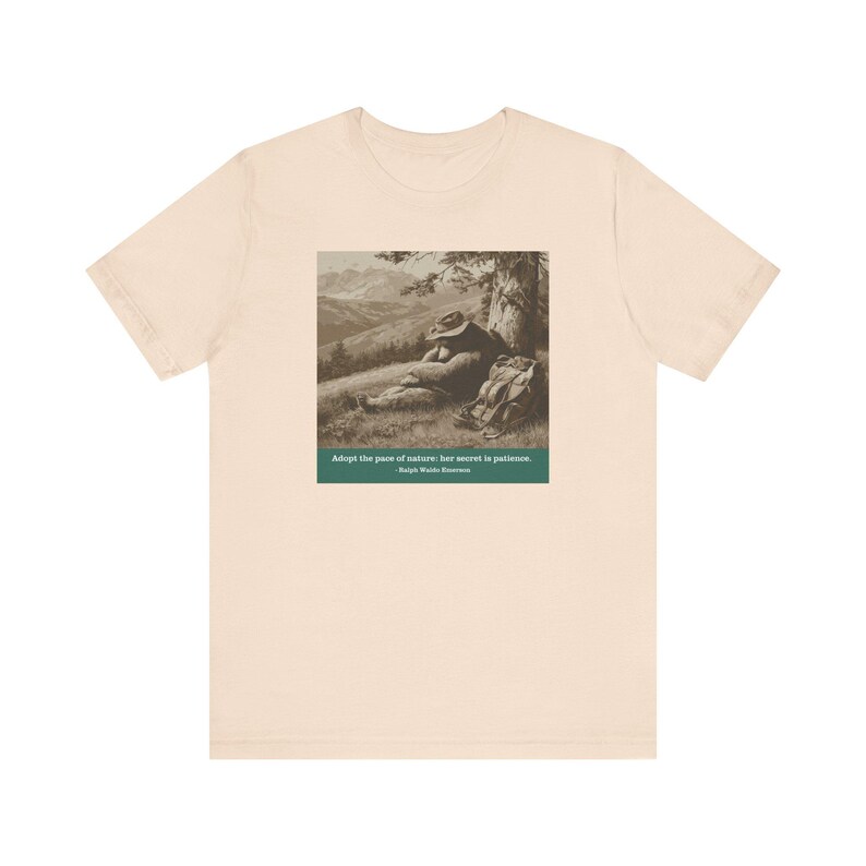 Camiseta Nature's Pace Bear - Cita de Emerson - Descanso, paciencia, vida lenta, camiseta anti-ajetreo imagen 18