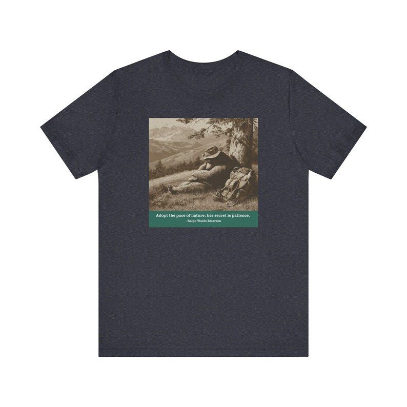 Camiseta Nature's Pace Bear - Cita de Emerson - Descanso, paciencia, vida lenta, camiseta anti-ajetreo imagen 14