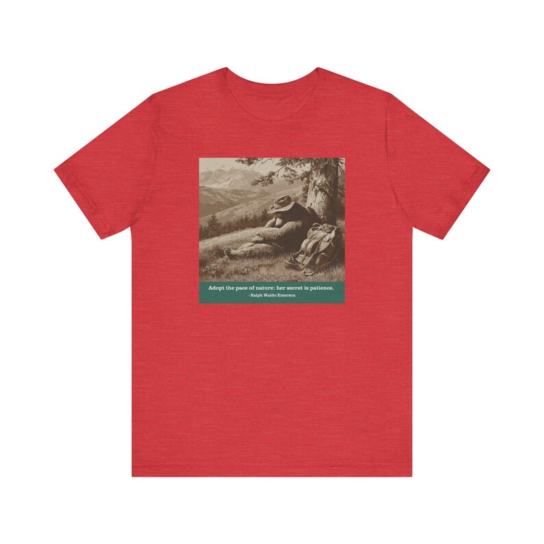 Camiseta Nature's Pace Bear - Cita de Emerson - Descanso, paciencia, vida lenta, camiseta anti-ajetreo imagen 15