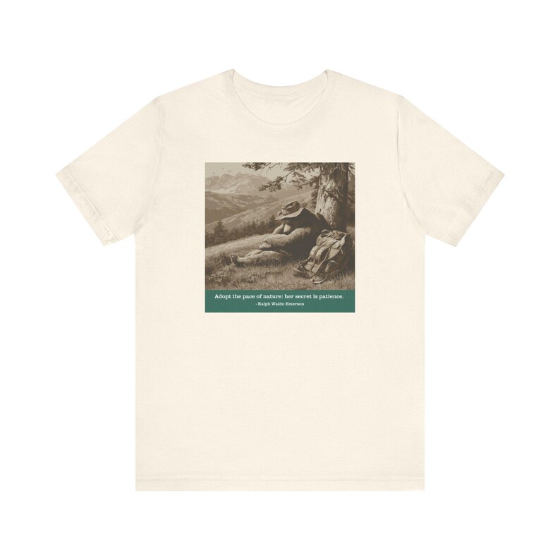 Camiseta Nature's Pace Bear - Cita de Emerson - Descanso, paciencia, vida lenta, camiseta anti-ajetreo imagen 17