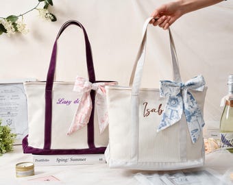 カスタム刺繍トートバッグ、パーソナライズキャンバストートバッグ、名前入りブライズメイドギフトバッグ、独身パーティーギフト、パーソナライズギフトバッグ、彼女へのギフト