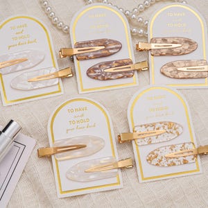 Épingle à cheveux de maquillage de demoiselle d&#39;honneur française, pinces à cheveux de mariée à avoir et à tenir, cadeau de demoiselle d&#39;honneur, accessoire pour cheveux de mariage, cadeaux d&#39;enterrement de vie de jeune fille