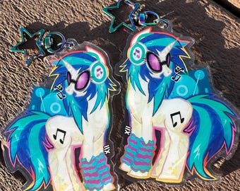 DJ PON3 / Vinyl Scratch keychains 3.5 in!