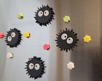 Spirited Away Inspired Soot Sprite (Susuwatari) Magnets