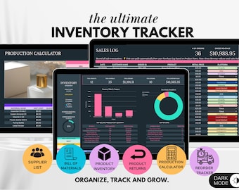 Inventory Tracker, Inventory Management, Inventory Spreadsheet, Small Business Inventory Template, Order Tracker, Google Sheets