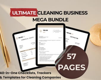 Cleaning Business Forms Bundle, Cleaning Agreement, Editable Cleaning Contract, Cleaning Checklist, Cleaning Service Price List, Intake Form