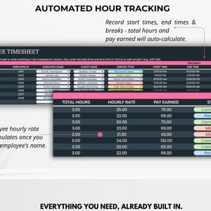 Invoice template for cleaning business with auto-calculated totals and client details.