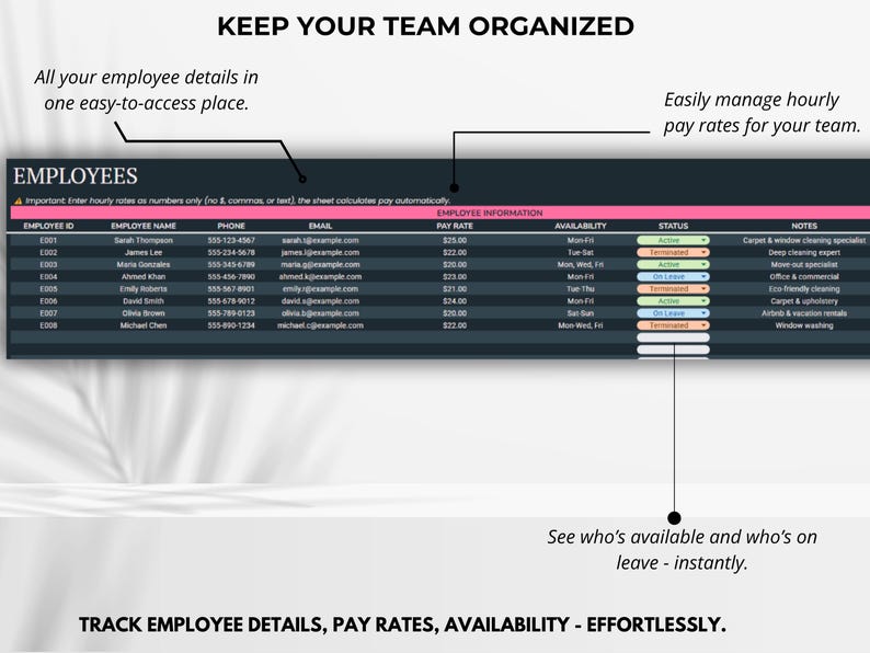 Cleaning business tracker with automated income and expense reports for tax prep.