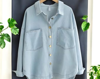 Camisa vaquera para mujer – Primavera/Verano 2025, corte ajustado, versátil, estilo vaquero