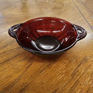 Vintage Ruby Red Glassware, Assorted Pieces, Antique Depression Era Dining Ware